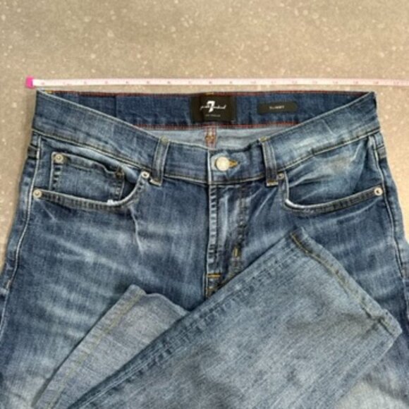 7 For All Mankind Slimmy Coachella Blue Jeans - Size 32 - Picture 13 of 16